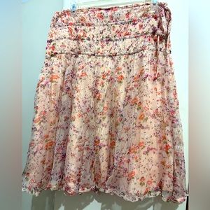 Floral flowy skirt